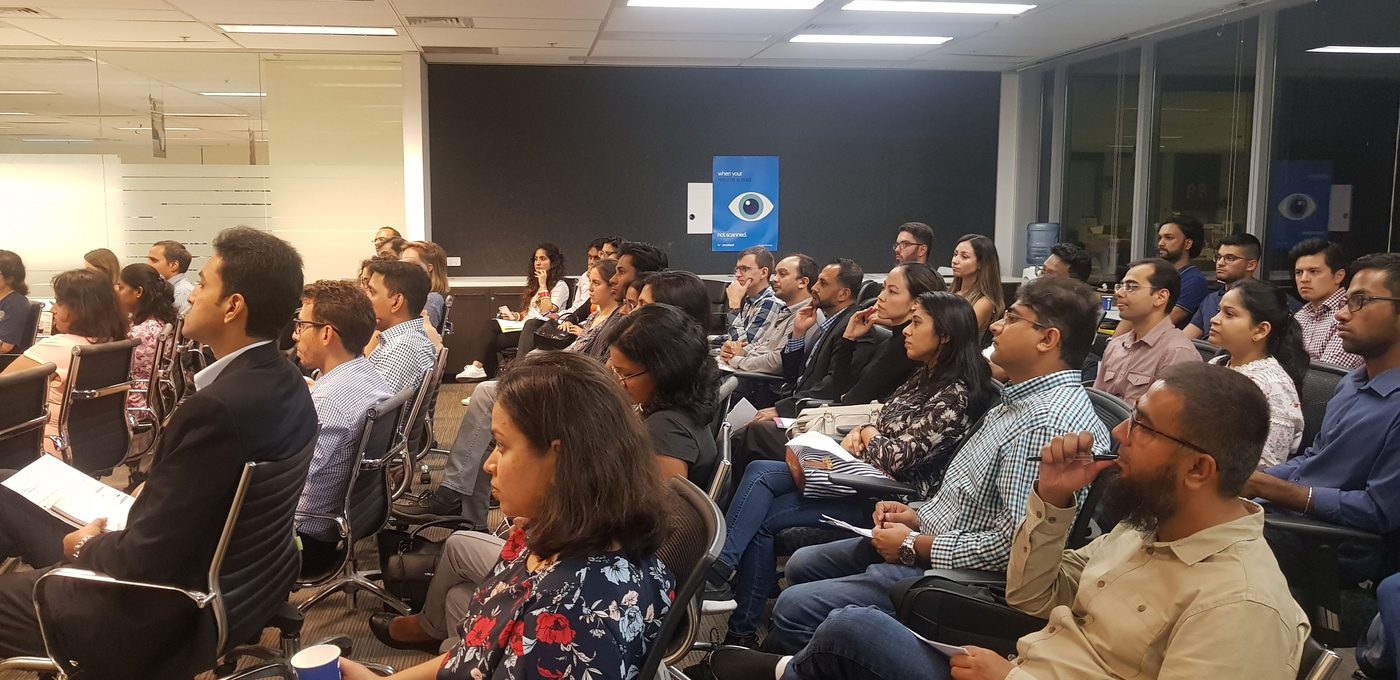 A packed room at a Jobseeker Circle meetup